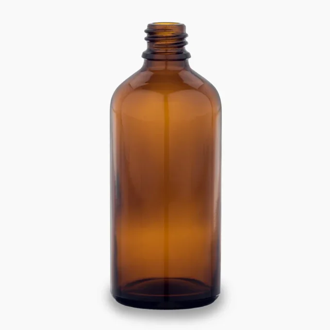 100 ml Glass Amber Bottle (18 mm neck) - No Closure